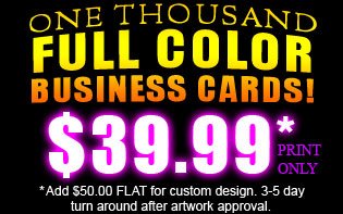 Business Card Special!! Click here.